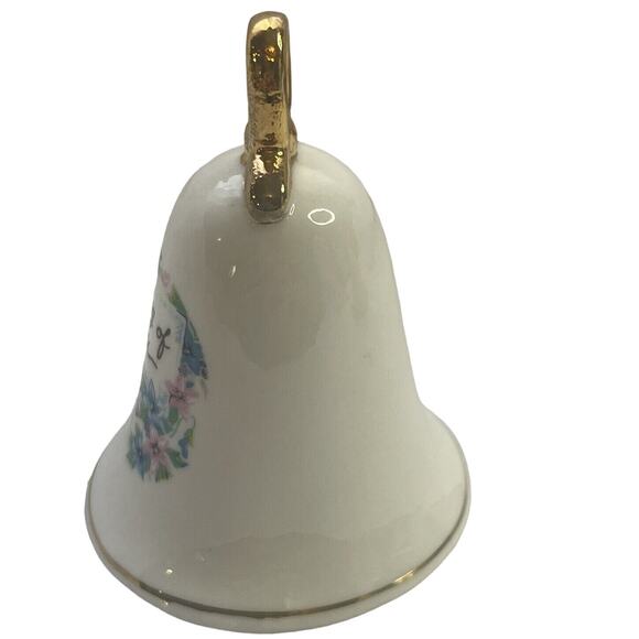 VINTAGE 1979 ENESCO BONE CHINA BELL "To My Love" ROSE FLOWERS - Picture 2 of 7